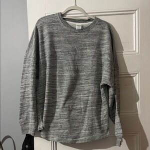 Oversized Gray Long Sleeve Sweatshirt